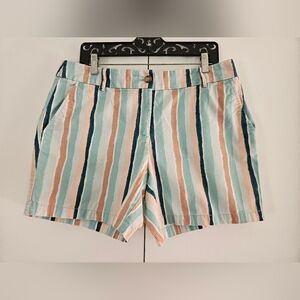 LOF Shorts Blue and Tan Bermudas Relaxed Fit with Packets Size 10